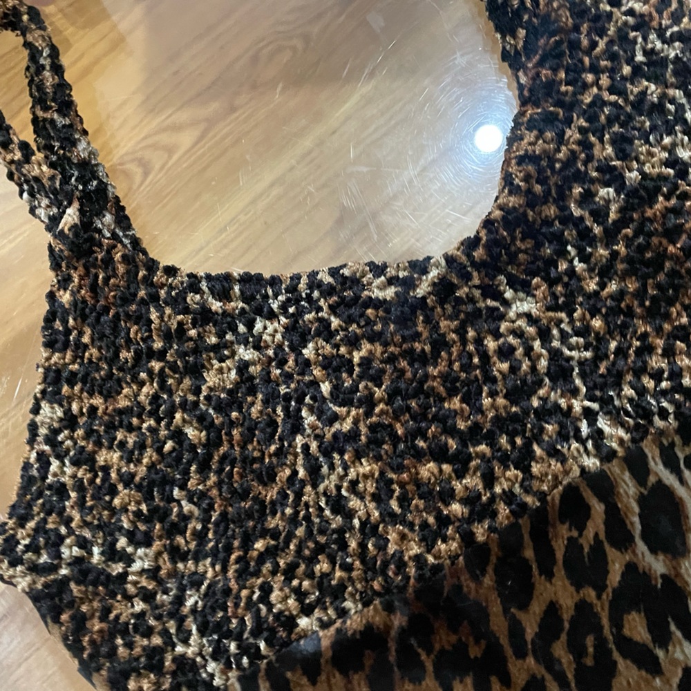 90s velvet cheetah print mini dress
